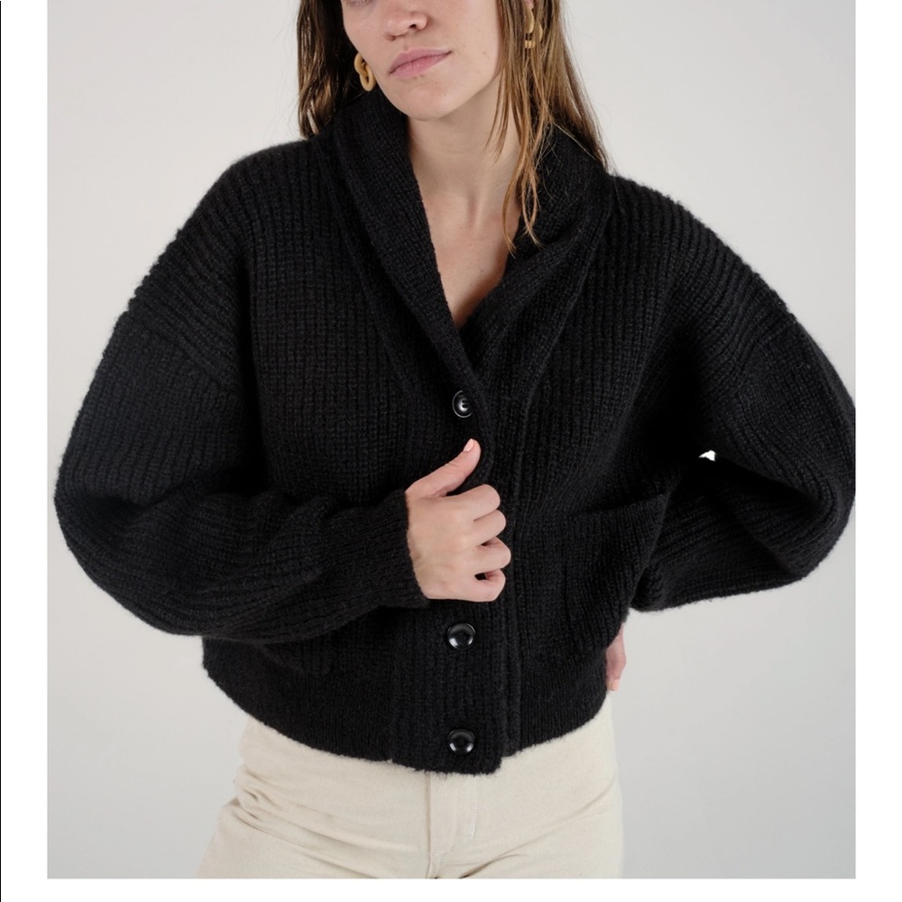 Ozma Sloan Cardigan- alpaca black